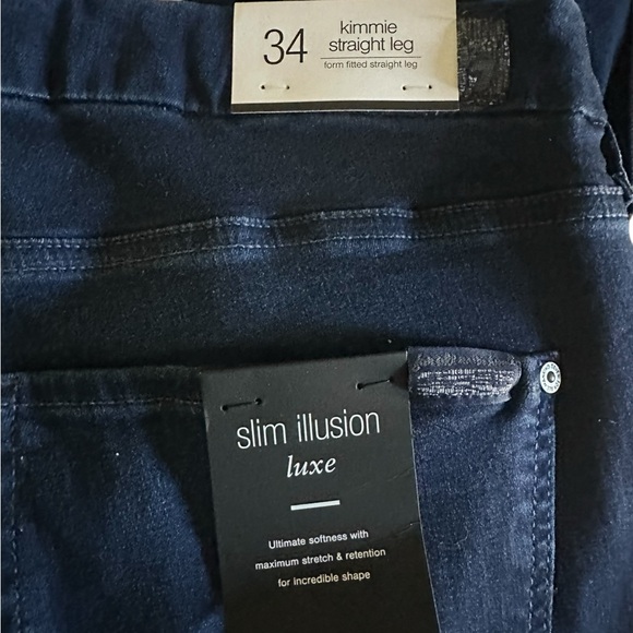 7 For All Mankind Kimmie Straight Leg Slim Illusion Luxe size 34 - Picture 5 of 6
